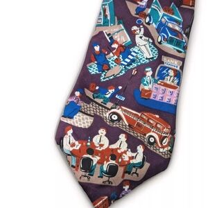 Vintage Silk Tie Art To Wear Friday Work American